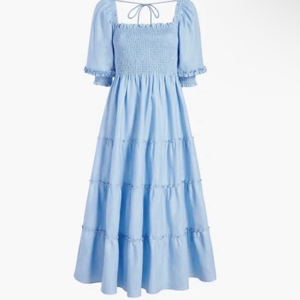Hill House Light Blue Midi Dress